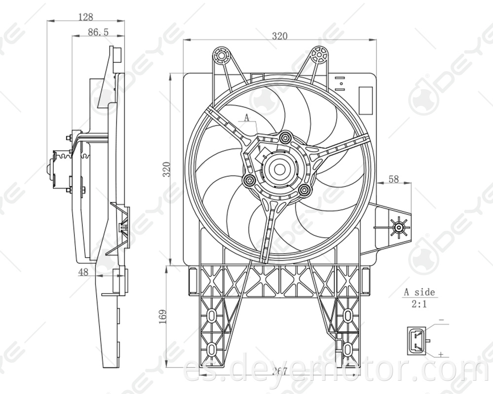 7741200 46541534 motor de ventilador de refrigeración de radiador eléctrico automático recién llegado para FIAT PUNTO